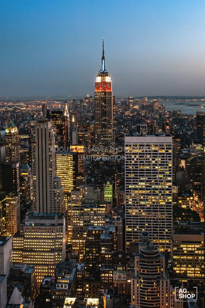 Vista Nocturna de Nueva York desde el Top of the Rock, por Adolfo Gosálvez. Venta de Fotografía de autor en edición limitada. AG Shop