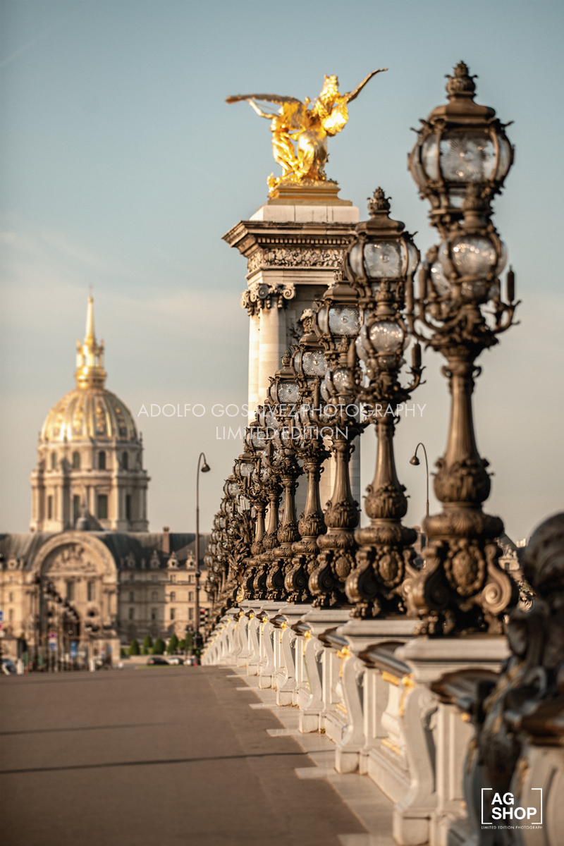 Puente de Alejandro III en París, por Adolfo Gosálvez. Venta de Fotografía de autor en edición limitada. AG Shop